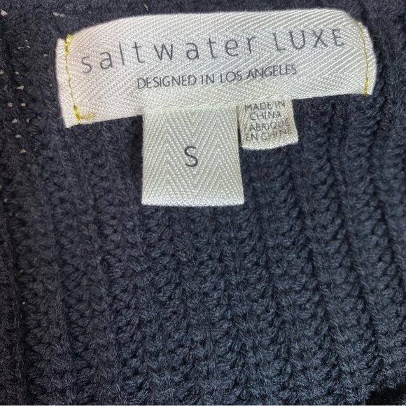 Saltwater Luxe Black Crochet Sweater Small - Picture 7 of 8